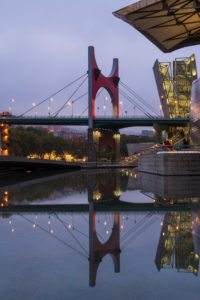 Spanien, Bilbao, Guggenheim-Museum, Ponte de la Salve, Brücke Spanien, Bilbao, Guggenheim-Museum, Ponte de la Salve, Brücke